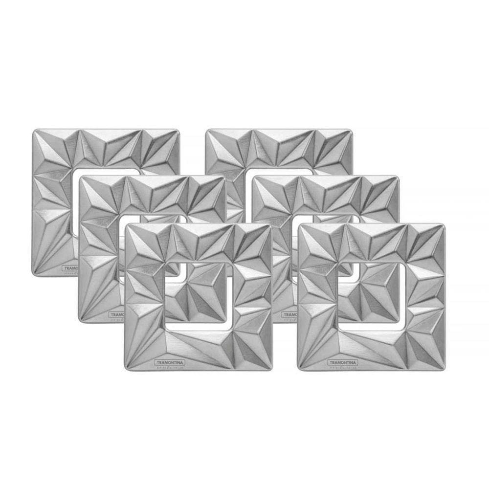 Conjunto De Argolas Para Guardanapo Prisma Tramontina Em Aço Inox 6 Peças Tramontina