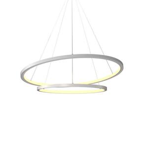 Lustre Pendente Orluce Tabat 60/40cm Branco -