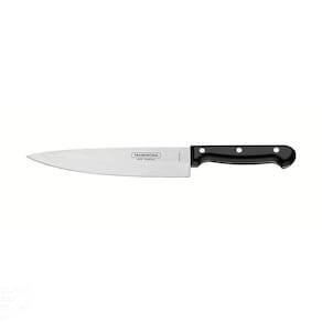 Faca Chef Tramontina Ultracorte Com Lâmina Em Aço Inox E Cabo De Polipropileno Preto 8" Tramontina
