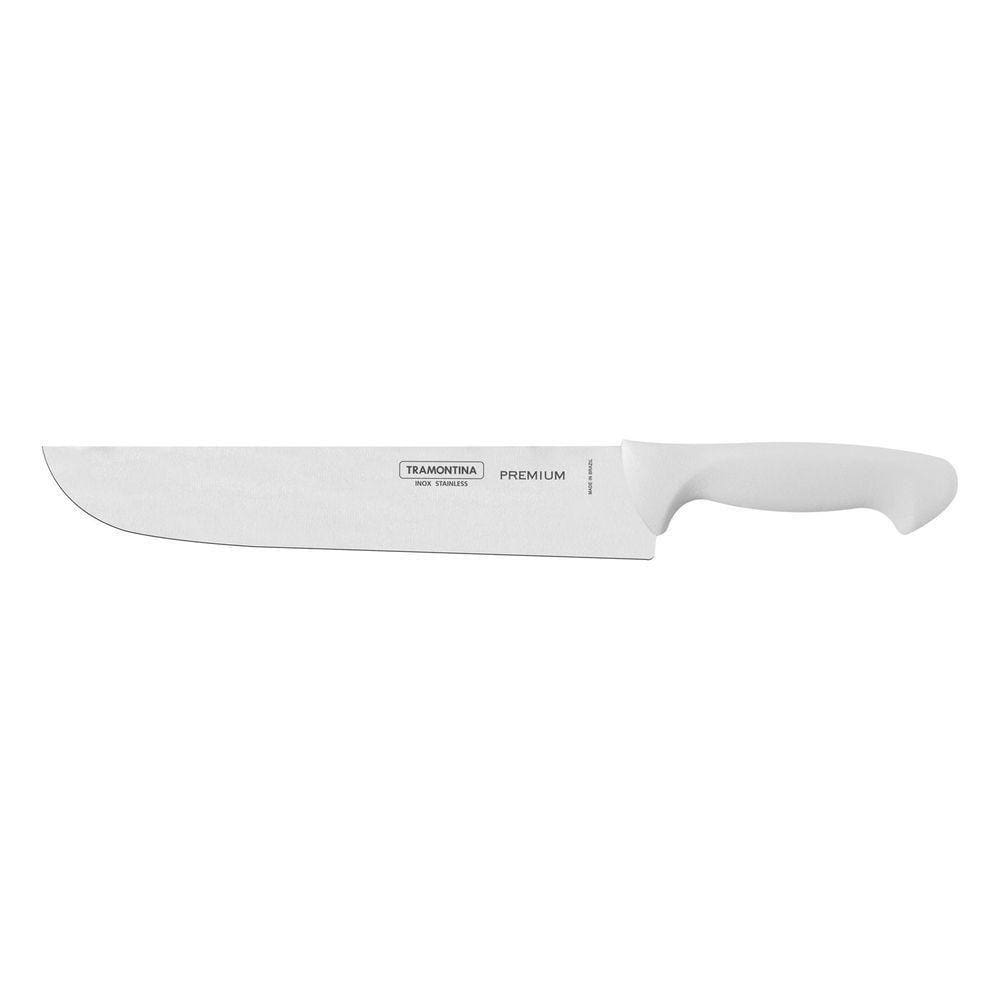 Faca Chef Tramontina Premium Com Lâmina Em Aço Inox E Cabo De Polipropileno Branco 10" Tramontina