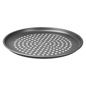 Assadeira Para Pizza Grafite Em Alumínio Com Revestimento Antiaderente Perfurada 30 Cm