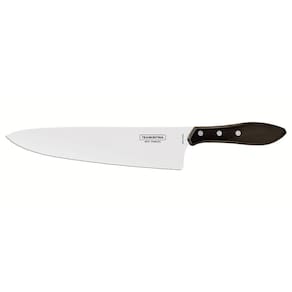 Faca Tramontina Para Carne 10" Em Aço Inox E Cabo Castanho Polywood Tramontina