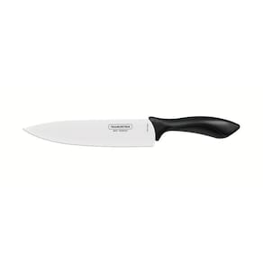 Faca Chef Tramontina Affilata Com Lâmina Em Aço Inox E Cabo De Polipropileno Preto 8" Tramontina