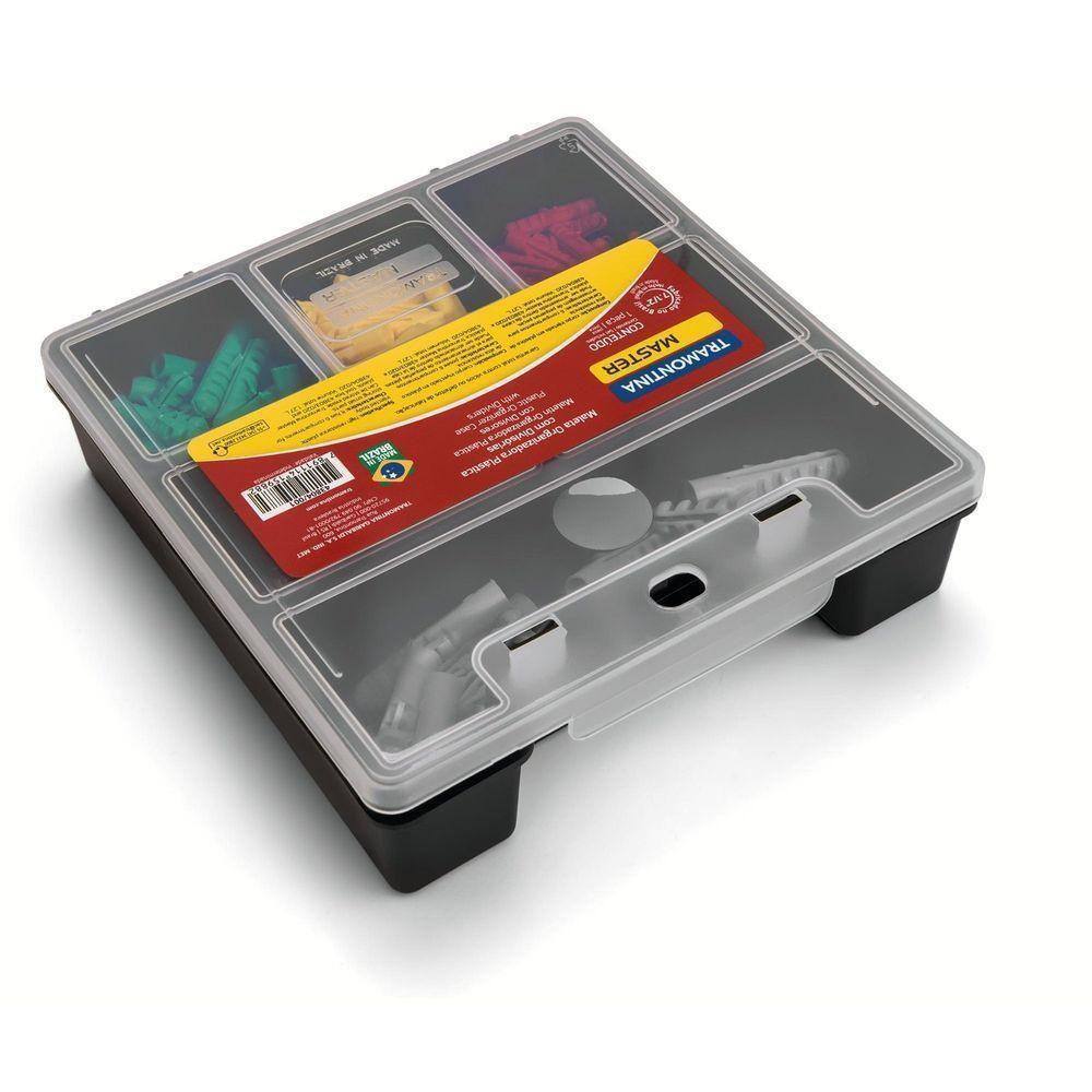 Organizador Plástico 7.1/2" Tramontina Com Tampa Transparente E Divisórias Tramontina