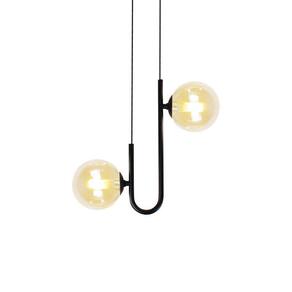 Lustre Pendente Quality Orbit II Preto G9 - 2 Lâmpadas