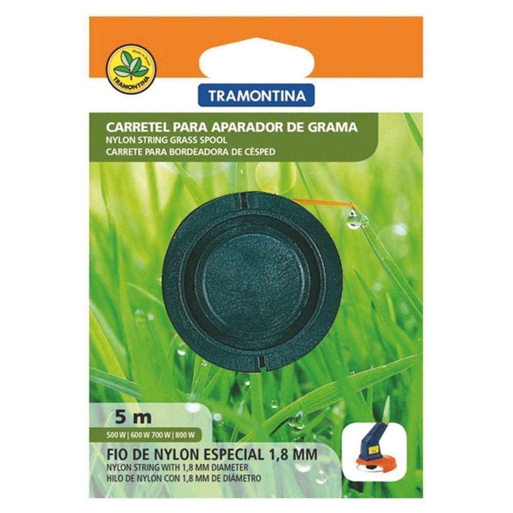 Carretel 1 Fio De Nylon 1,8 Mm Tramontina Para Aparador De Grama Com 5 M De Comprimento Tramontina
