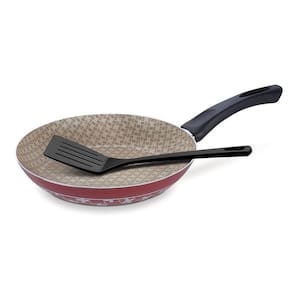 Frigideira Paris 30cm Em Alumínio Antiaderente Starflon Max Vermelho Com Espátula