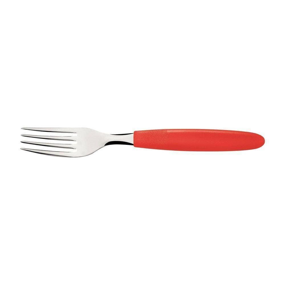 Garfo De Mesa Tramontina Ipanema Com Lâmina Em Aço Inox E Cabo De Polipropileno Vermelho Tramontina