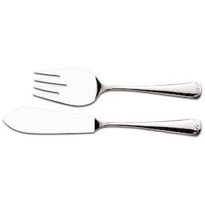 Talheres Trinchantes Para Peixe Sevilha Em Aço Inox Alto Brilho E Detalhes Em Relevo