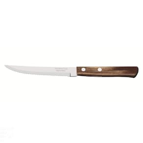 Faca Para Churrasco 5" Tramontina Em Aço Inox E Cabo Em Madeira Polywood Castanho Tramontina