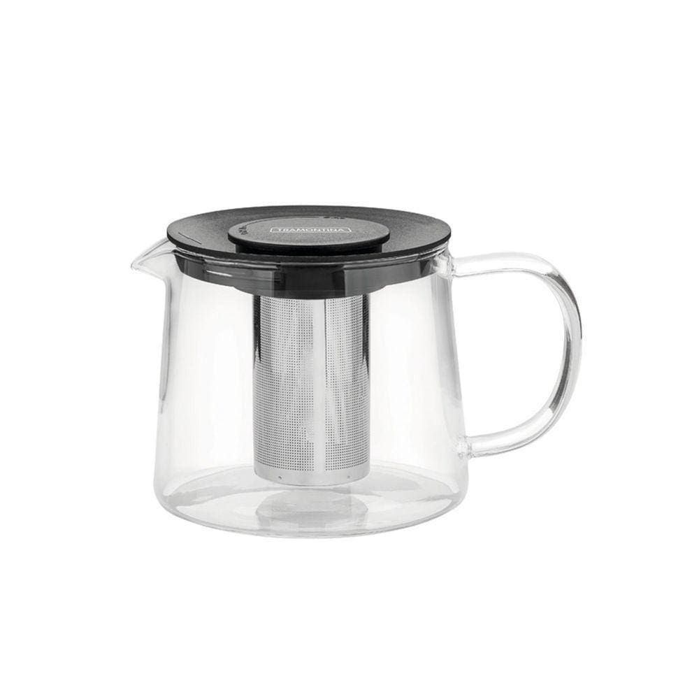 Bule Para Chá Tramontina Em Vidro E Aço Inox Com Infusor 900 Ml Tramontina
