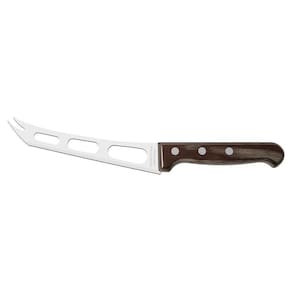 Faca Para Queijo Harmoniza Com Lâmina Em Aço Inox E Cabo De Madeira Polywood Castanho 6"