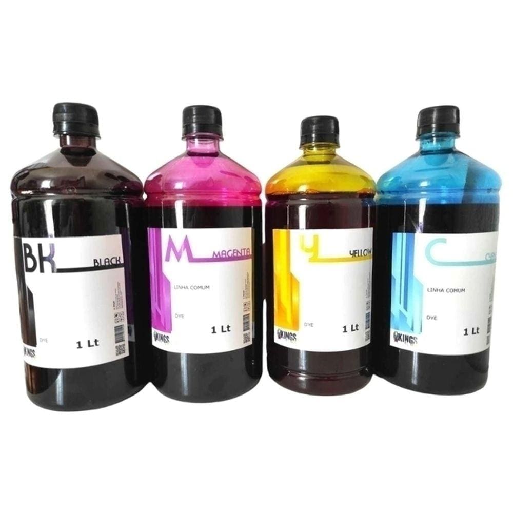 Kit 2 Litros Tinta P/ HP Deskjet 3700 Kings Of Ink Comum