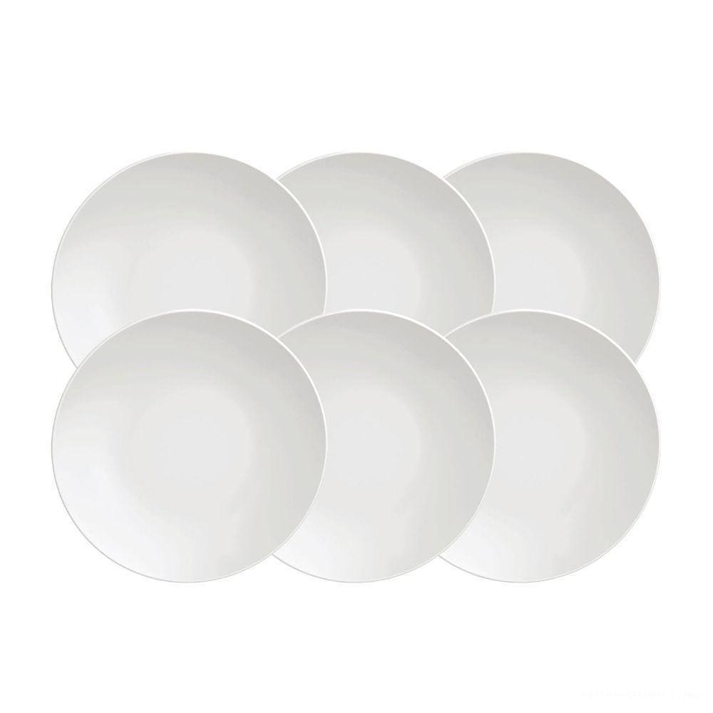 Kit Prato Sobremesa Tramontina Leonora Em Porcelana 19 Cm 06 Peças Tramontina