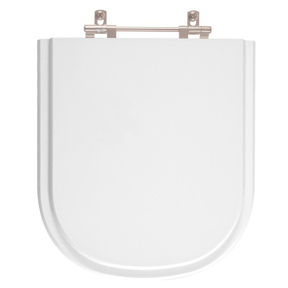 Assento Sanitario Poliester Square Branco para vaso Lorenzetti