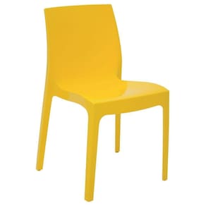 Cadeira Tramontina Alice Polida Sem Braços Em Polipropileno Amarelo Tramontina