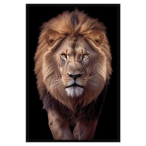 Quadro Decorativo Leão Judá Sala Quart Moldura Cxalta 100x66 Título Moldura Preta