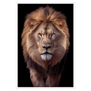 Quadro Decorativo Leão Judá Sala Quart Moldura Cxalta 100x66 Título Moldura Branca