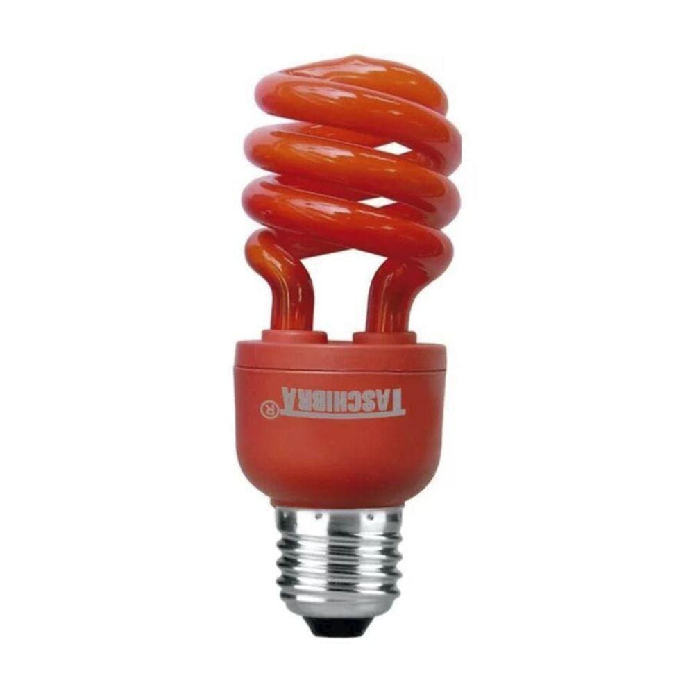 Lâmpada Compacta Eletrônica Taschibra Espiral 26w E27 220v Vermelha