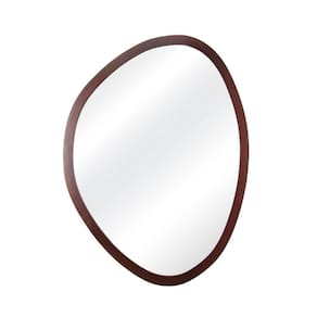 Espelho Decorativo Emoldurado Orgânico 64cm x 50cm E2G Design Marrom