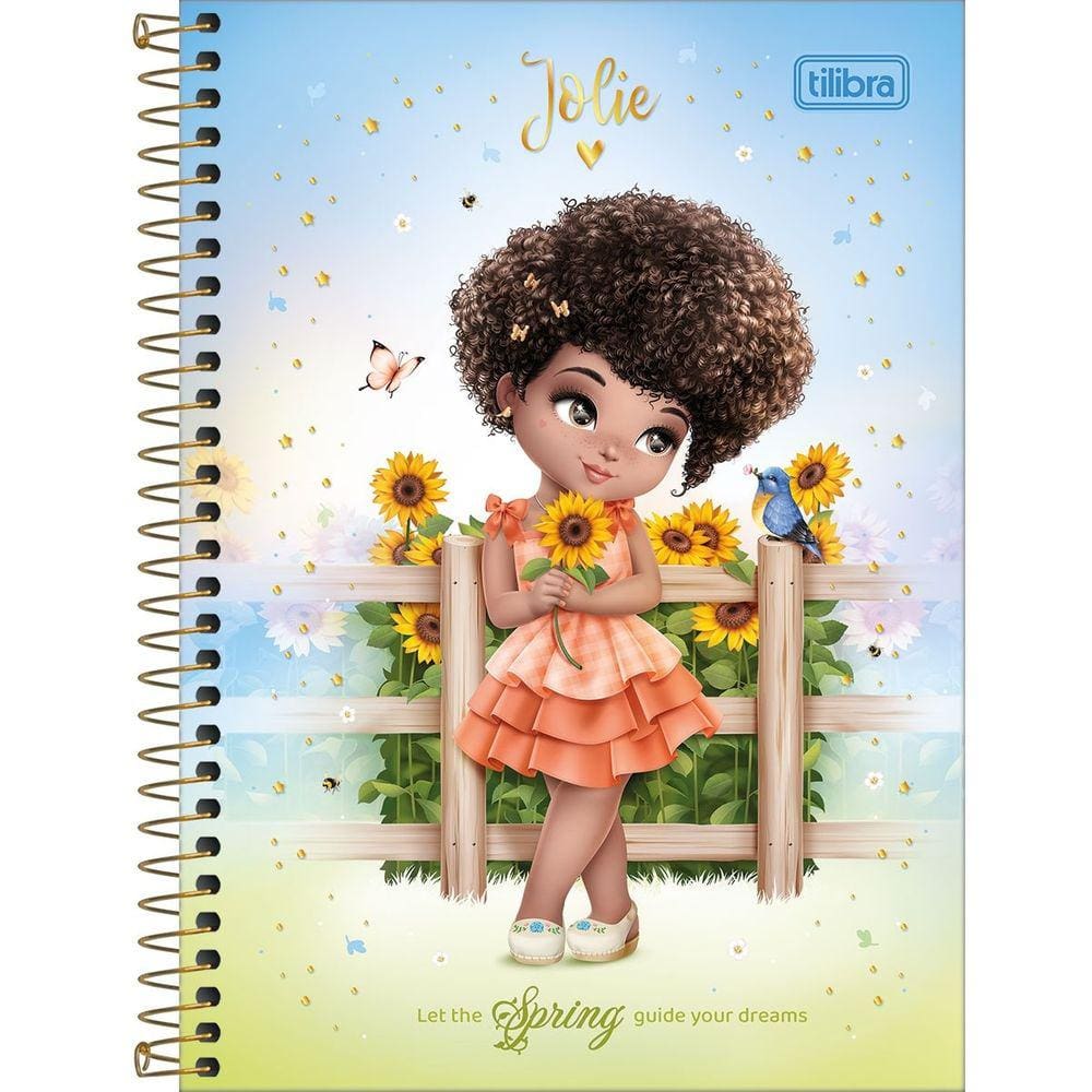 Caderno Espiral CD Universitário Jolie 10 Matérias 160 Folhas - Tilibra