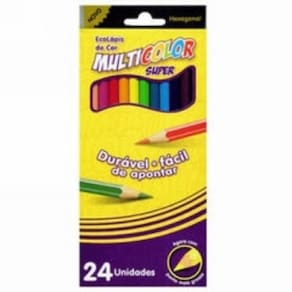 Lápis de Cor Ecolápis 24 Cores Hexagonal 11.2400N