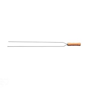 Espeto Duplo Para Churrasco Tramontina Com Lâmina Em Aço Inox E Cabo De Madeira 85 Cm Tramontina