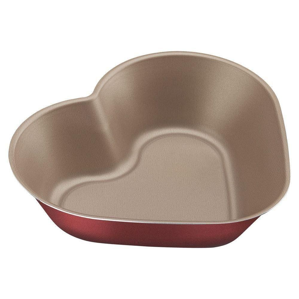 Forma Para Bolo Coração Vermelha Em Alumínio Com Revestimento Antiaderente 24 Cm 1,1 L