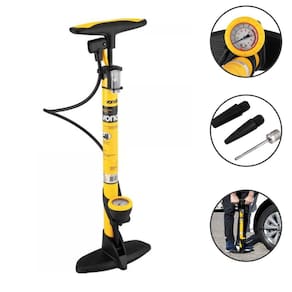 Bomba De Ar Manual Vonder 60 Cm Para Encher Pneus De Carro Moto Bicicleta Com Manômetro