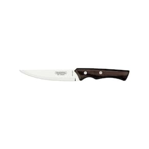 Faca Para Churrasco Jumbo Lâmina Em Aço Inox E Cabo Madeira Tratada Polywood Castanho 5"
