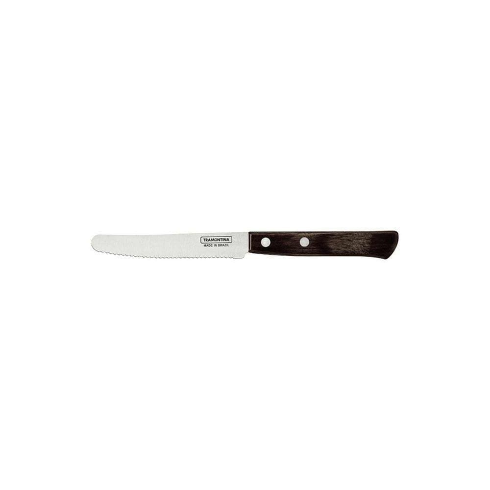 Faca Multiuso Com Lâmina Em Aço Inox E Cabo Em Madeira Tratada Polywood Castanho 5"