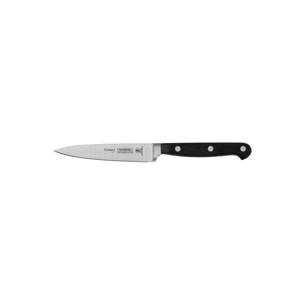 Faca Legumes E Frutas Century Em Aço Inox Cabo Policarbonato E Fibra De Vidro Preto 4"