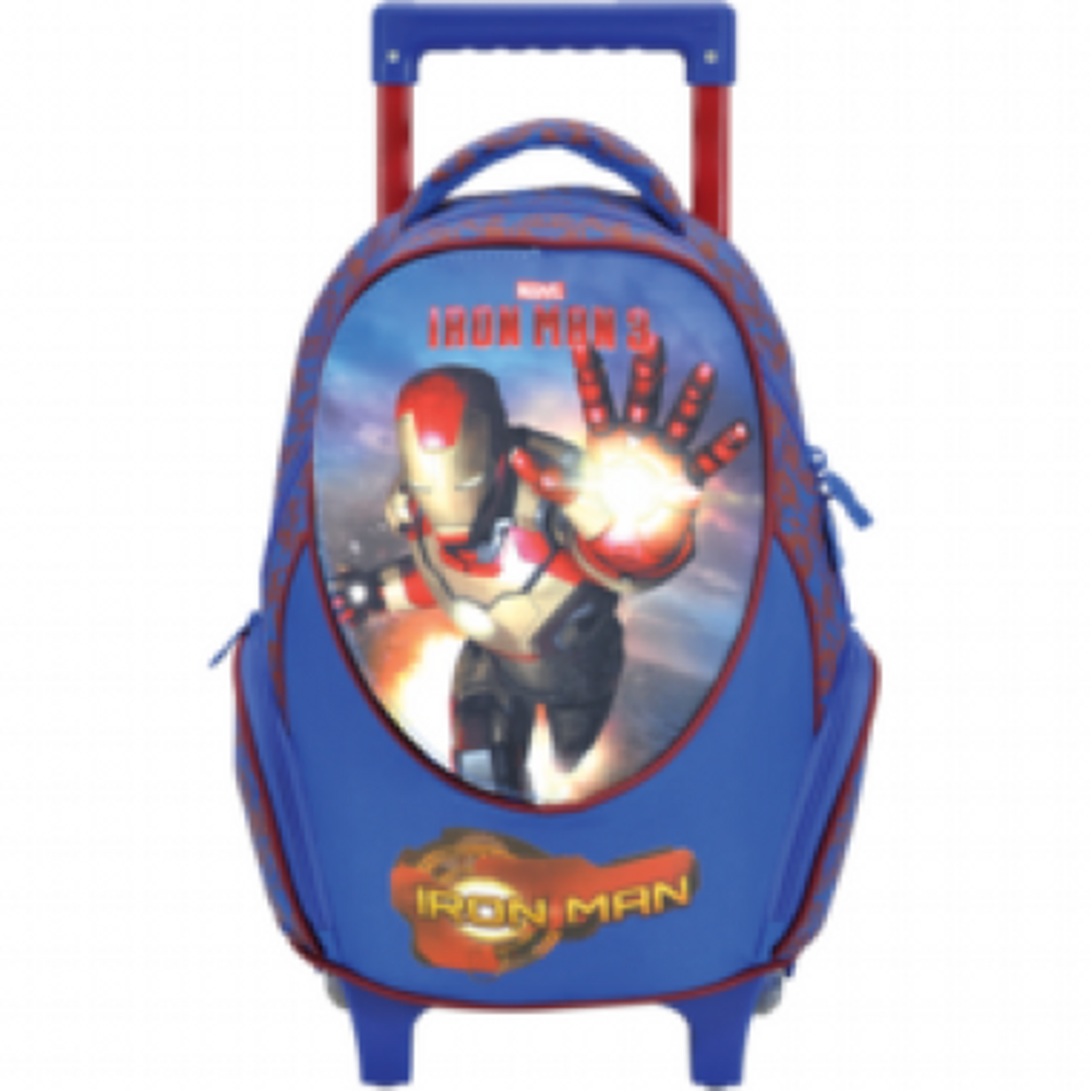 Mochilete Mochila de Rodinha + Estojo Duplo Iron Man Jarvis Referência 4520 Xeryus