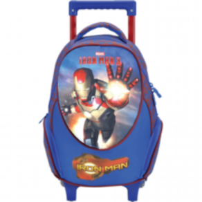 Mochilete Mochila de Rodinha + Estojo Duplo Iron Man Jarvis Referência 4520 Xeryus
