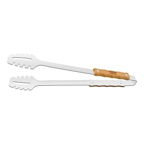 Pegador Para Carne Churrasco Com Lâmina Em Aço Inox Com Cabo De Madeira 47,3 Cm