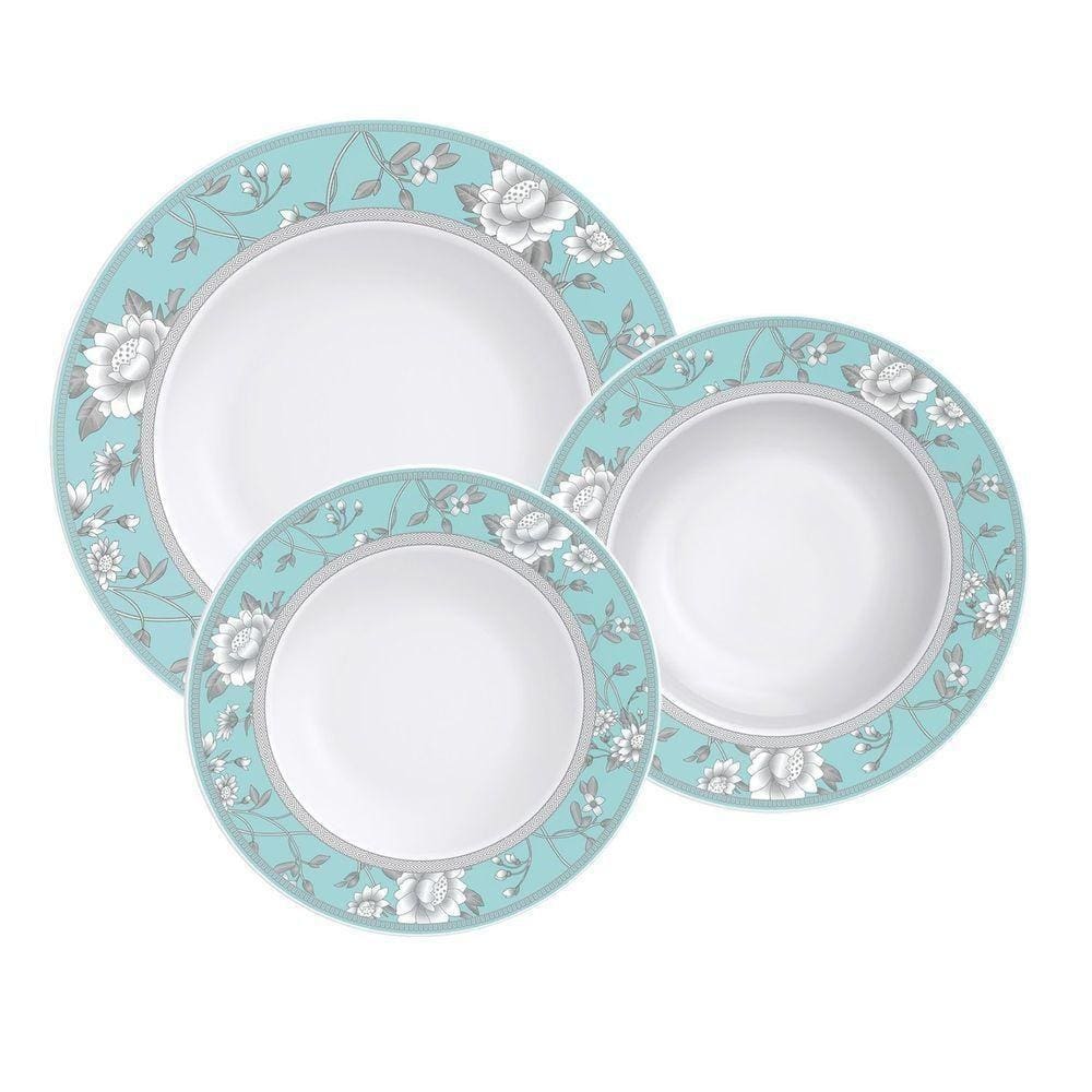 Jogo De Pratos Tramontina Helen Em Porcelana Decorada 18 Peças Tramontina