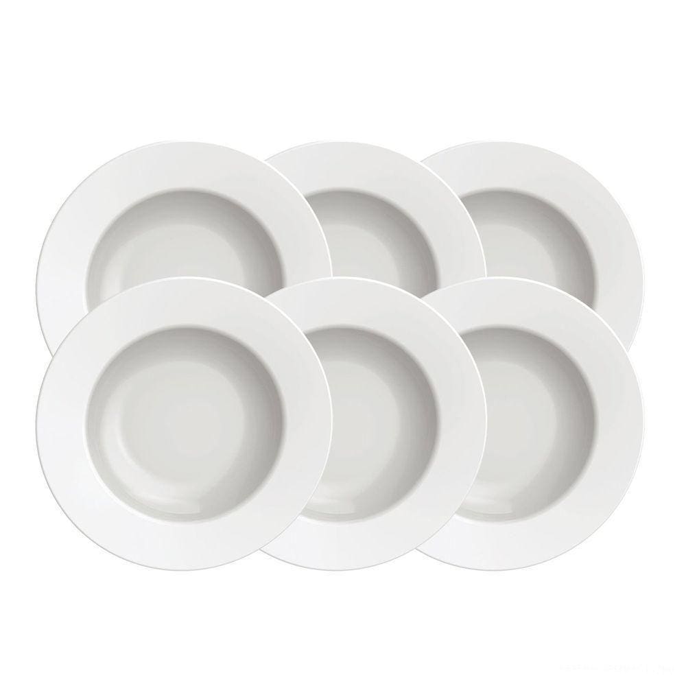 Kit Prato Fundo Tramontina Maria Augusta Em Porcelana 23 Cm 06 Peças Tramontina