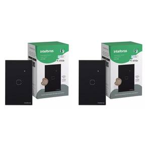 Kit 2 Interruptores Smart Inteligente Touch Wi-fi 1 Tecla Ews 1001 Intelbras