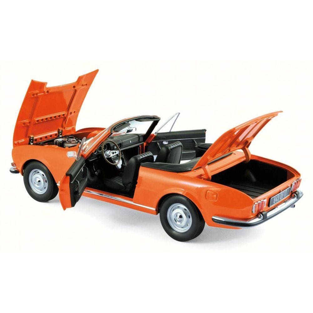 Miniatura Norev Peugeot 504 Cabriolet 1970 Laranja Esca 1/18