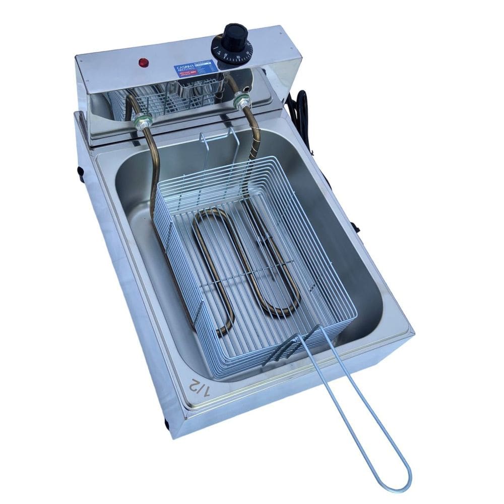 Fritadeira Elétrica com Óleo 5 Litros 1 Cuba Industrial Inox