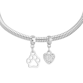 Pulseira Pet Veterinária Para Pandora Banhado a Prata 925