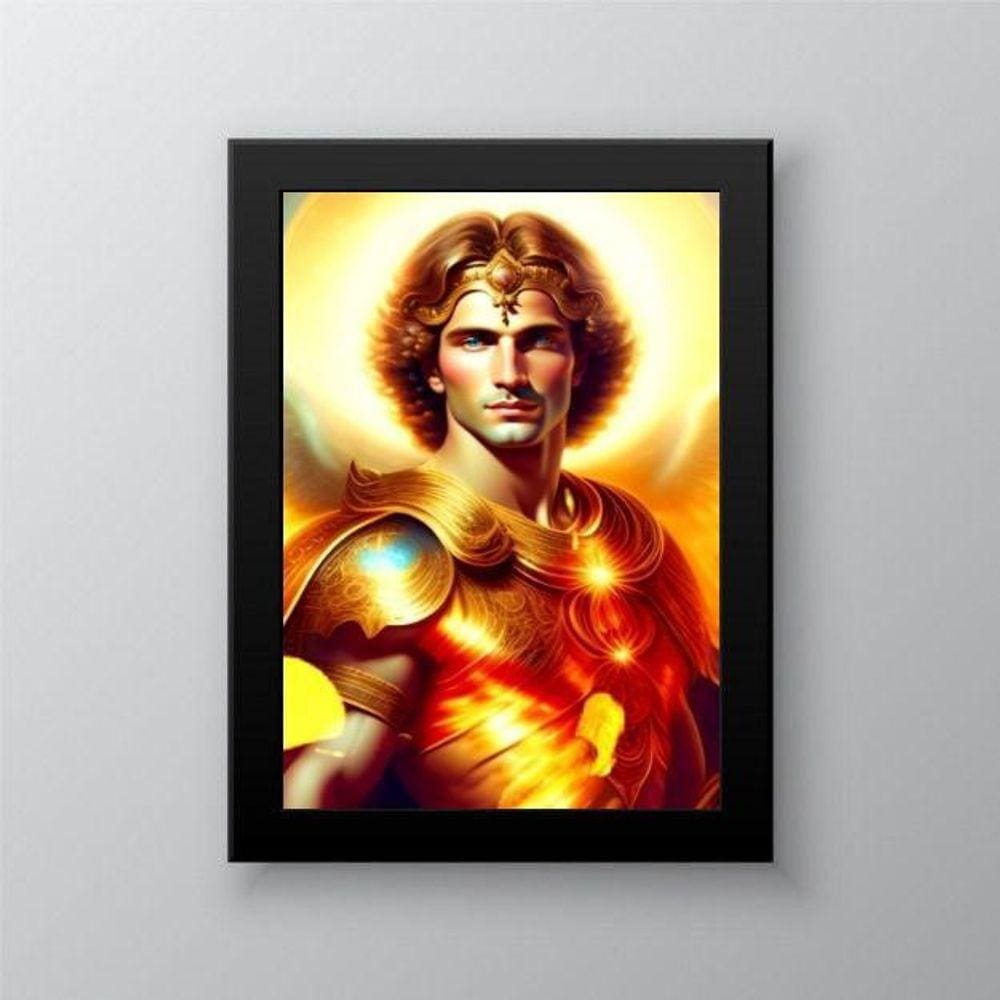 Quadro decorativo Arcanjo Uriel 33x24 cm