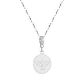 Colar Pingente Divino Espírito Santo Banhado a Prata 925