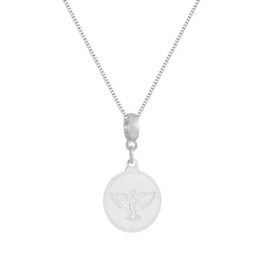 Colar Pingente Divino Espírito Santo Banhado a Prata 925
