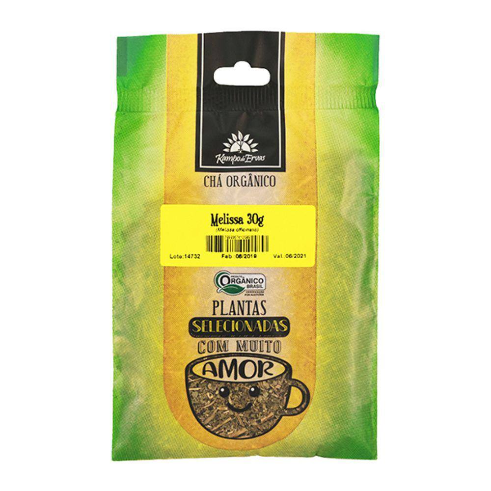 Kit 3X: Chá de Melissa Orgânico Kampo de Ervas 30g