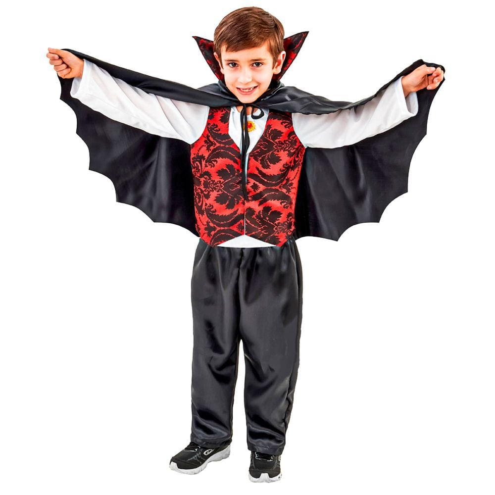 Fantasia Drácula Infantil Longa com Capa