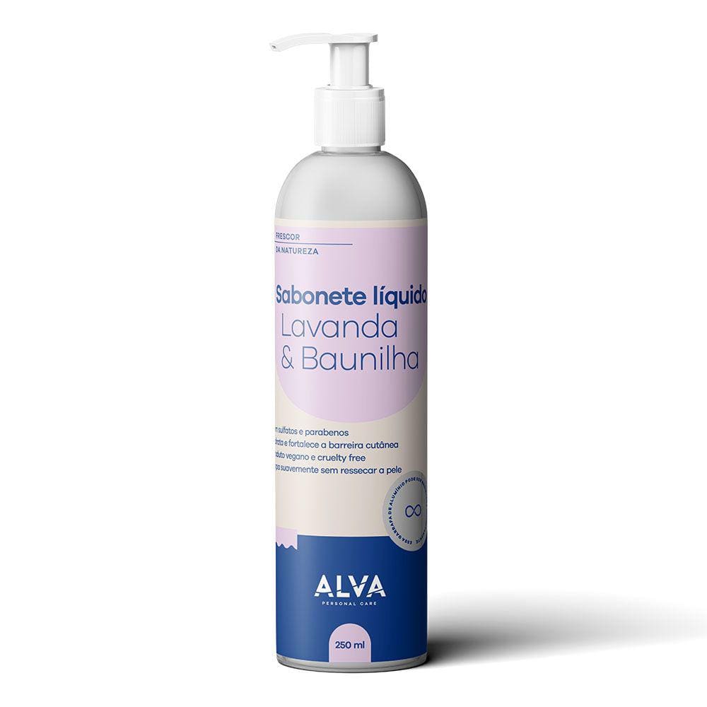 Sabonete Líquido Vegano Lavanda e Baunilha Alva 250ml