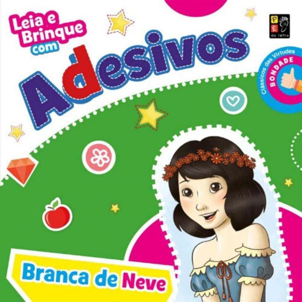 Leia E Brinque Com Adesivos  Branca De Neve