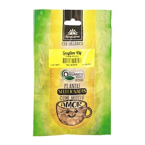 Kit 3X: Chá de Gengibre em lascas Orgânico Kampo de Ervas 40g