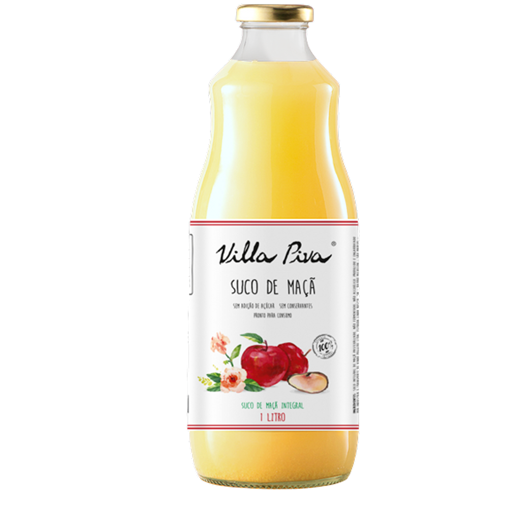 Suco de Maçã Integral Sem Açúcar Villa Piva 1L